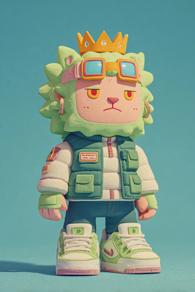 Designer Art Toy Lion Streetwear Chibi Style Collectible