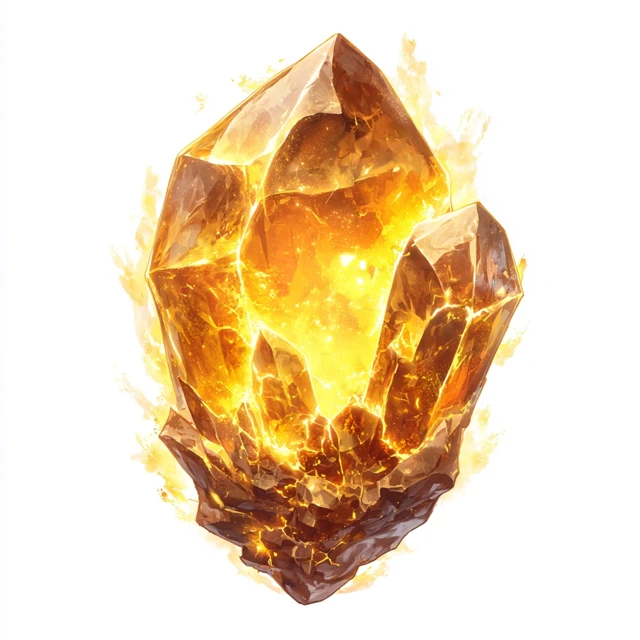 Glowing Brown Crystal Earth Fragment - Divine Energy