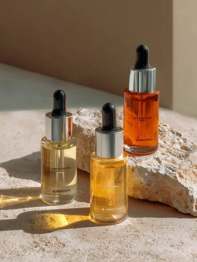 Oil Bottles Product Photography Skincare Serum