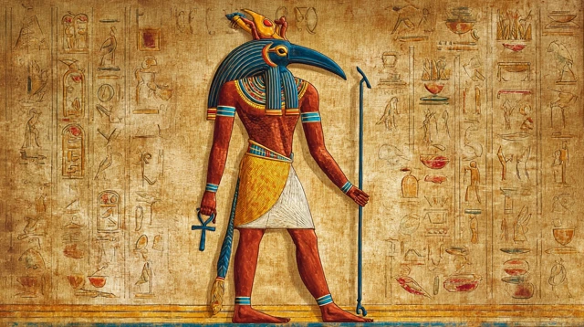 Ancient Egyptian God Thoth Illustration