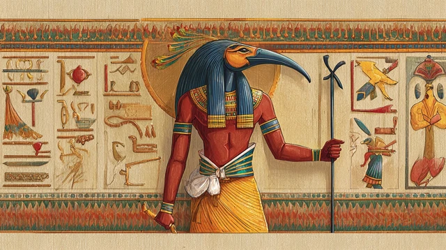 Ancient Egyptian God Thoth Illustration