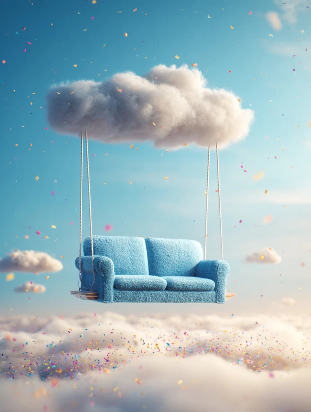Dreamy Sky Sofa Cloud Confetti Advertising