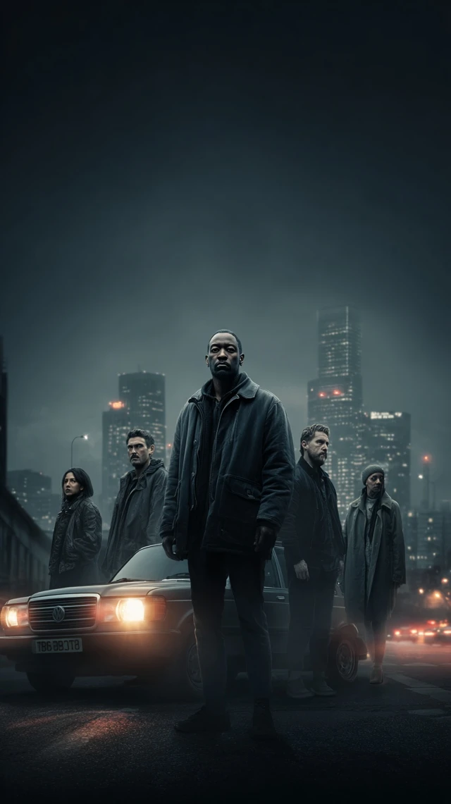 Dark Crime Series Poster Night City