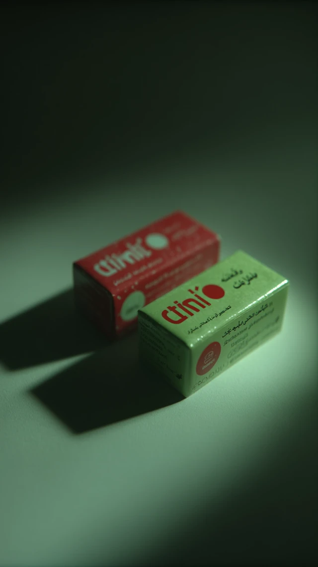 Chic Gum Packaging Red and Green Hyperrealistic