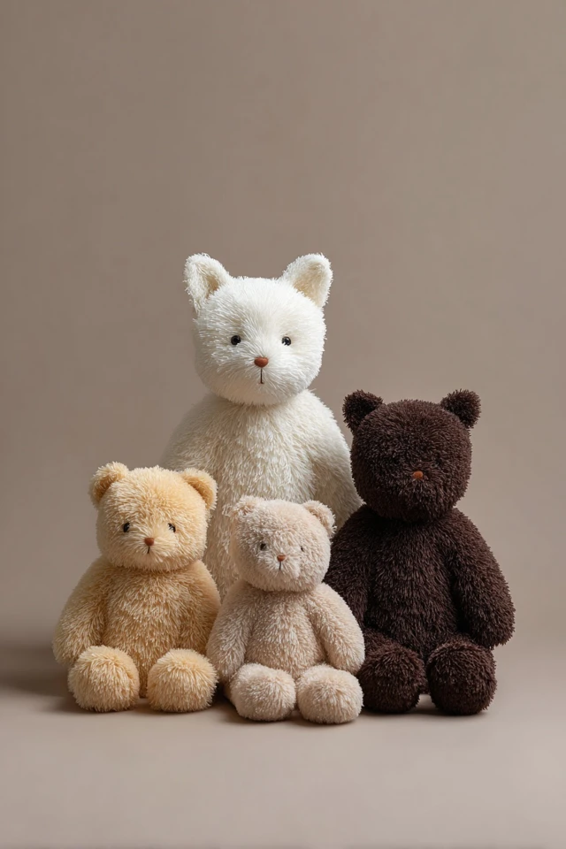 Fluffy Cat Doll Product Photo Soft Studio Lighting
