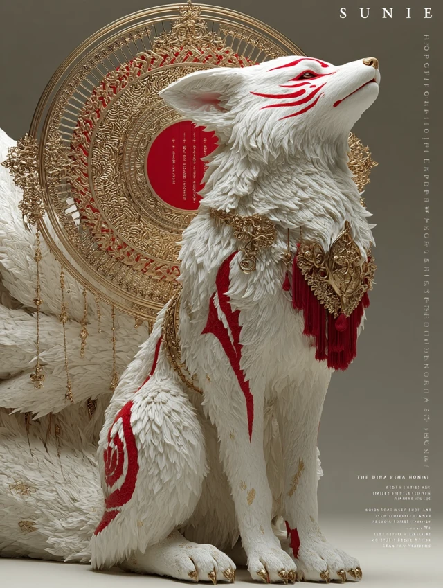 Anime NineTailed Fox Divine Art