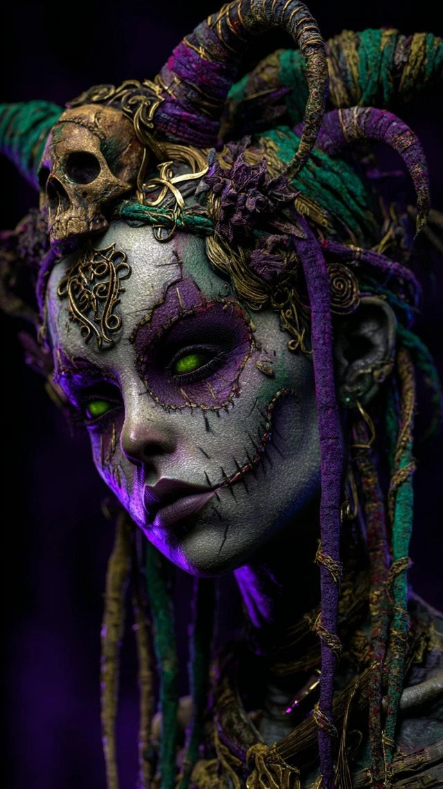 Voodoo Ritual Woman Sculpture Horror Art