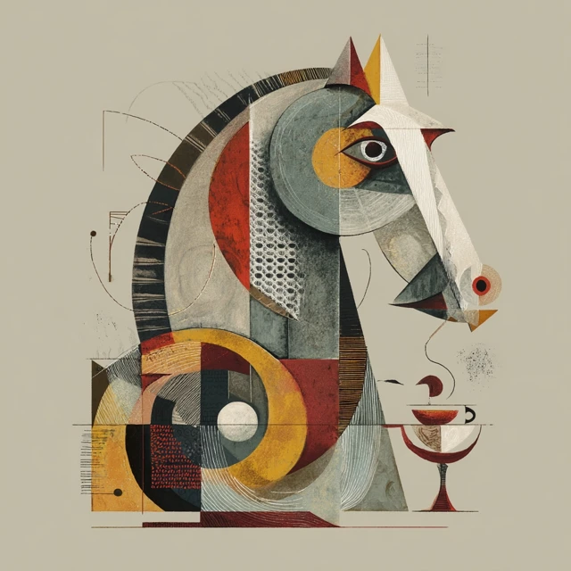 Abstract Picasso Horse Art