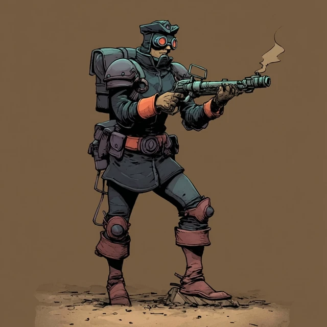 Futuristic SciFi Soldier Illustration