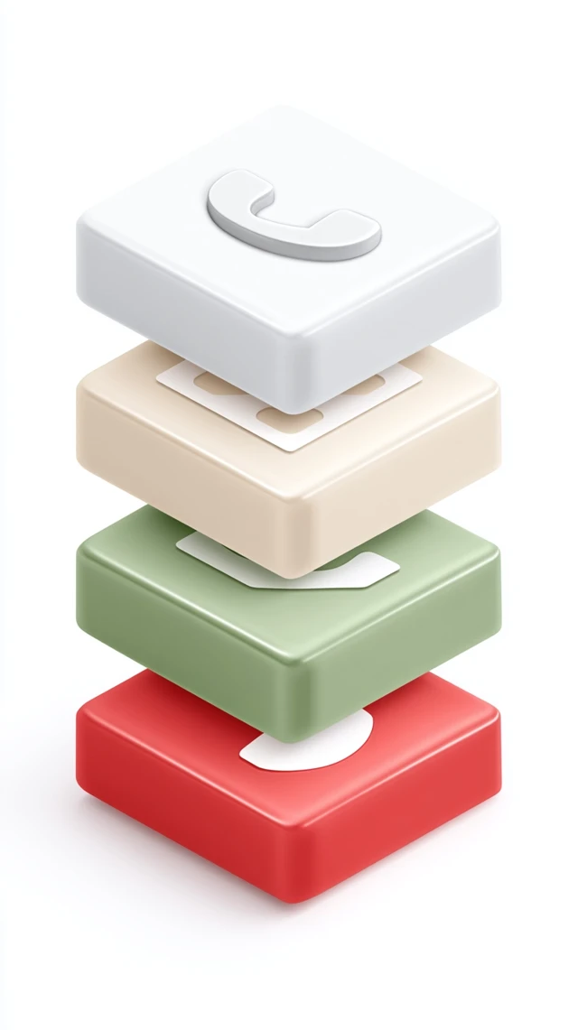 IP Communication Stack Layers Smartphone Interface