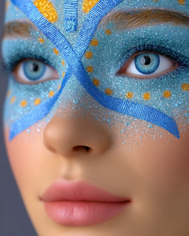 Blue Face Art Hope and Empowerment