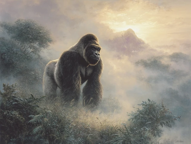 Gorilla Portrait by Boris Vallejo