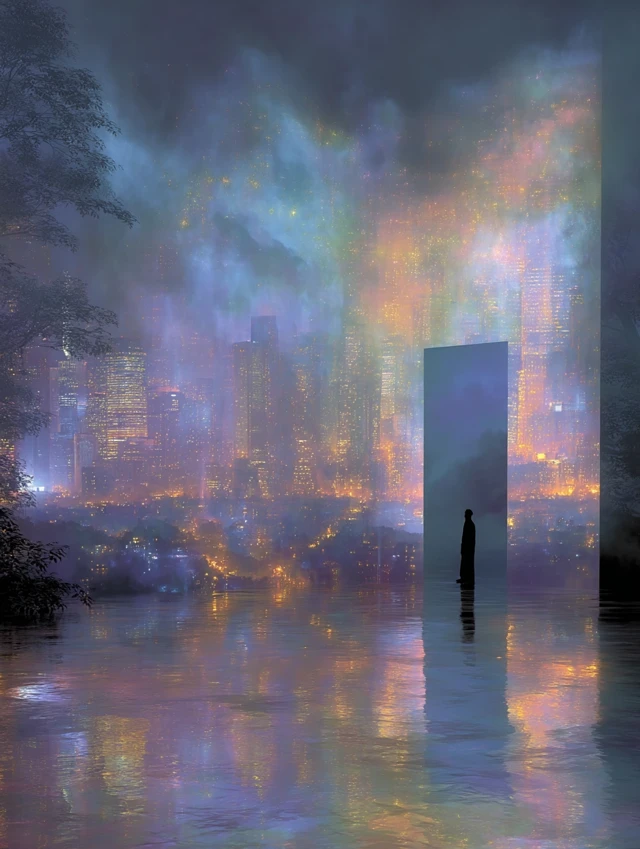 Digital Dreamscape Luminous Portal Cinematic Art