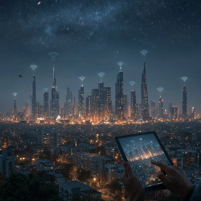 Futuristic Cityscape Digital Innovation