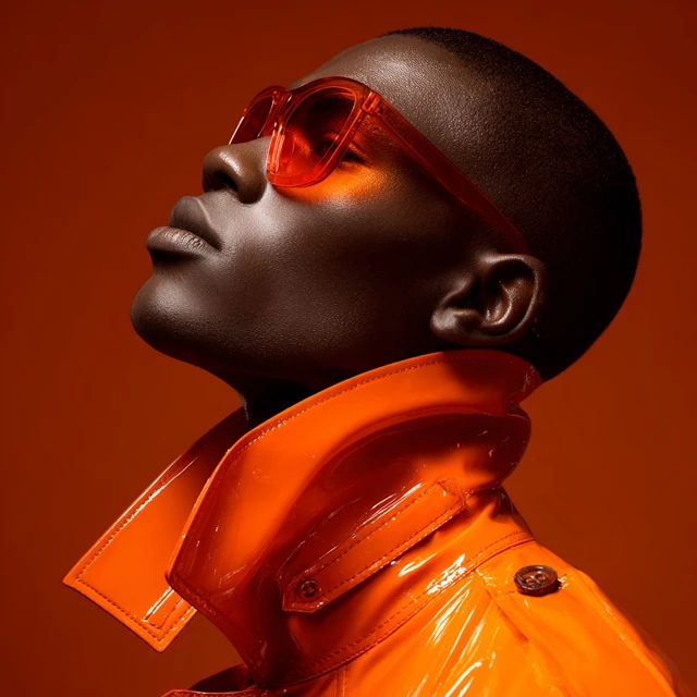 Afrofuturistic Portrait in Orange Sunglasses