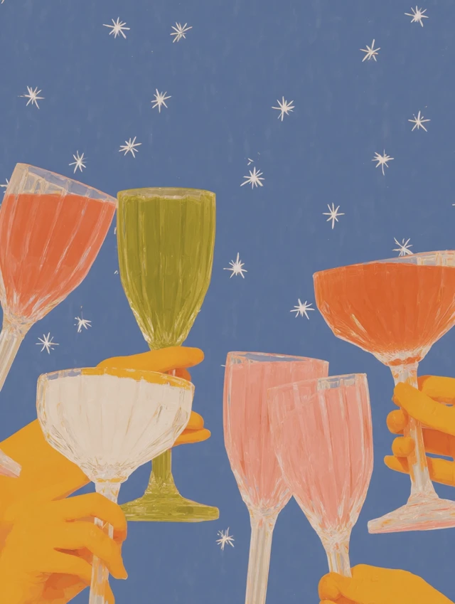 Wine Toast Celebration Illustration Party Time