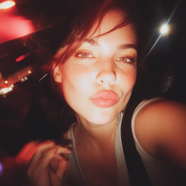 Nightclub Selfie Beautiful Woman Intimate Moment