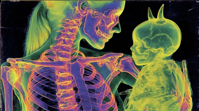 Angiography Skeleton Family Illustration