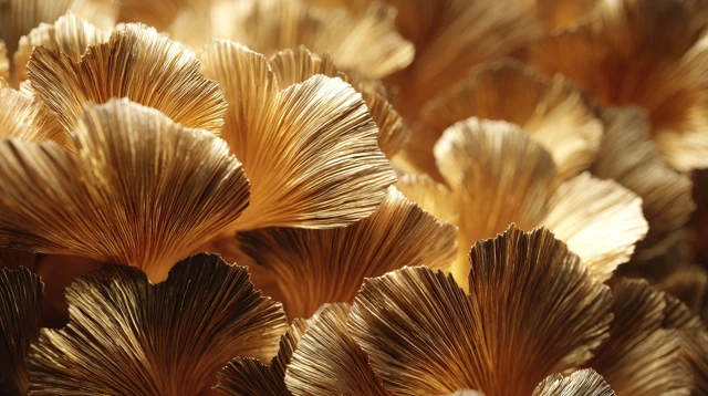 Golden Petals Macro Detailed Luxury