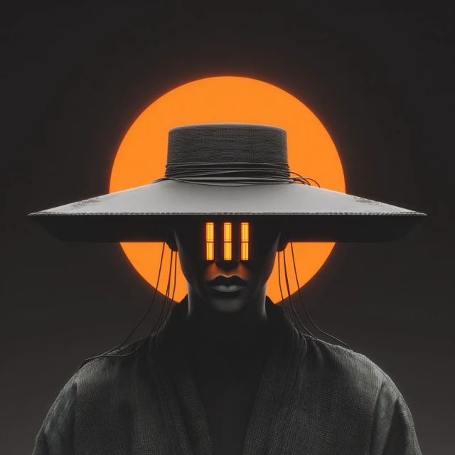 Faceless Man in Black Hat Mysterious Aesthetic
