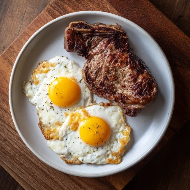 Ribeye Steak and Eggs Carnivore Plate