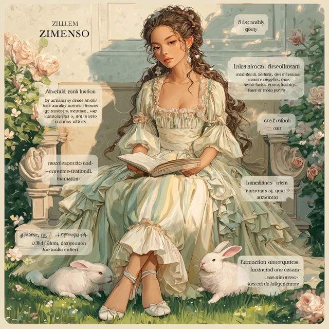 Elegant Girl in Garden Quiet Luxury Aesthetic