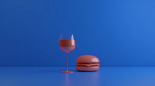 Burger and Cocktail Delicious Fast Food Pairing