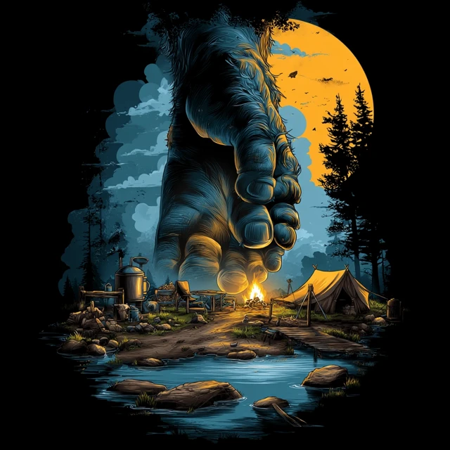 Bigfoot Camp Adventure T-Shirt Design