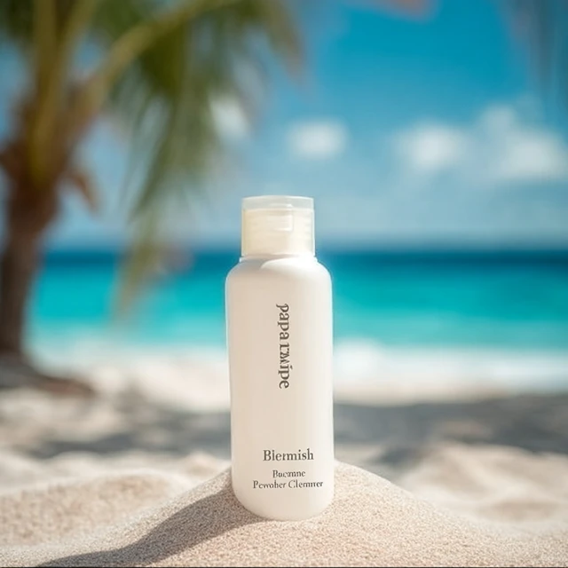 Skincare Product on a Beach Summer Vibes
