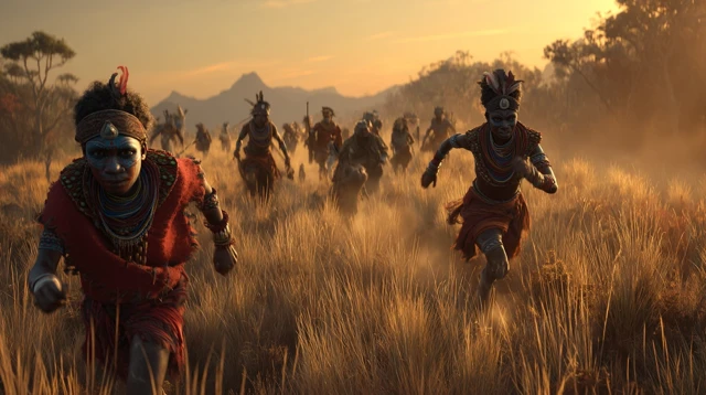 African Savanna: Golden Hour, Tribes, Zebras