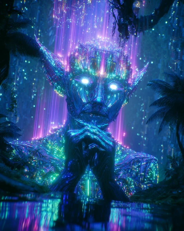 Machine Elf Deity Psychedelic Visuals