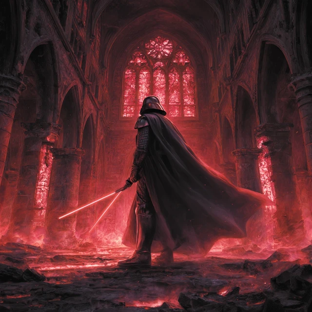 Darth Vader Voidknight Obsidian Cathedral Art