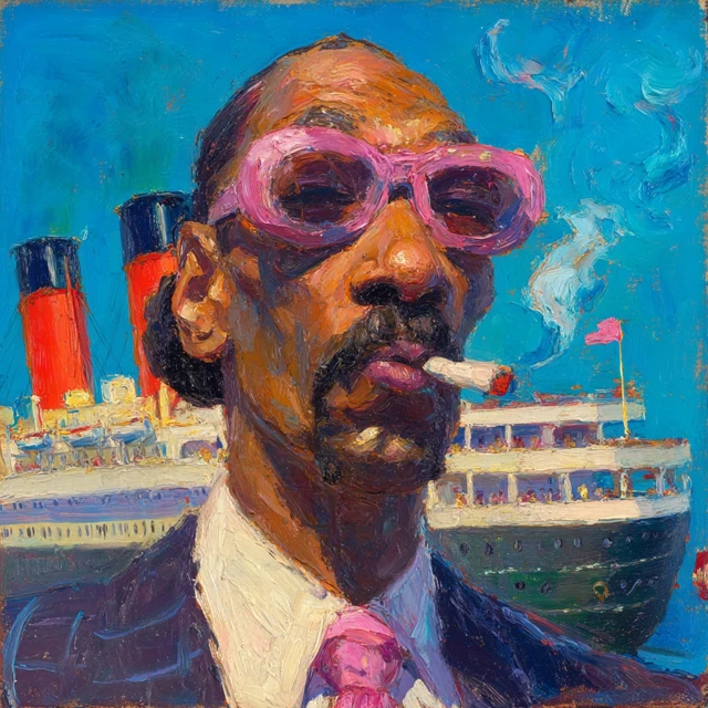 Snoop Dogg on the Titanic Painting by Wayne Thiebaud