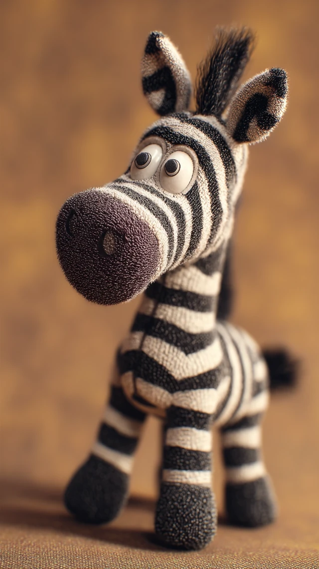 Cute Cartoon Zebra Plush Toy Design