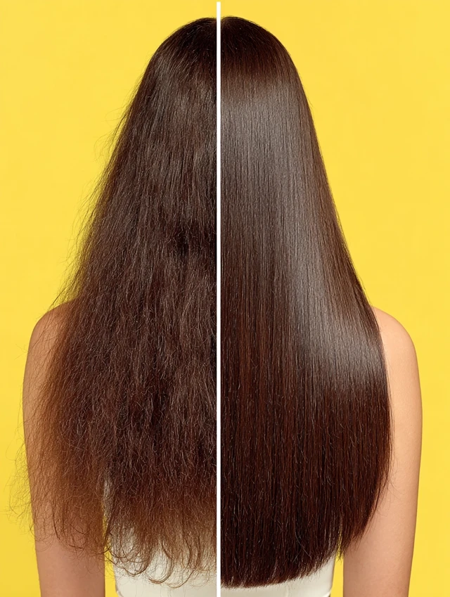 Hair Transformation Before and After: Frizzy to Smooth