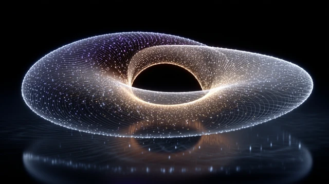 Abstract 3D Torus with Lights and Reflections