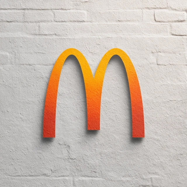 McDonalds Logo Neon Style Illustration
