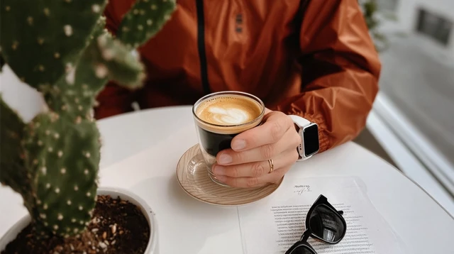 Coffee Break in Cafe Latte Art Minimal Design