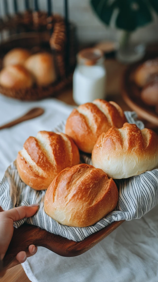 Freshly Baked Burger Buns Close Up Food Photography