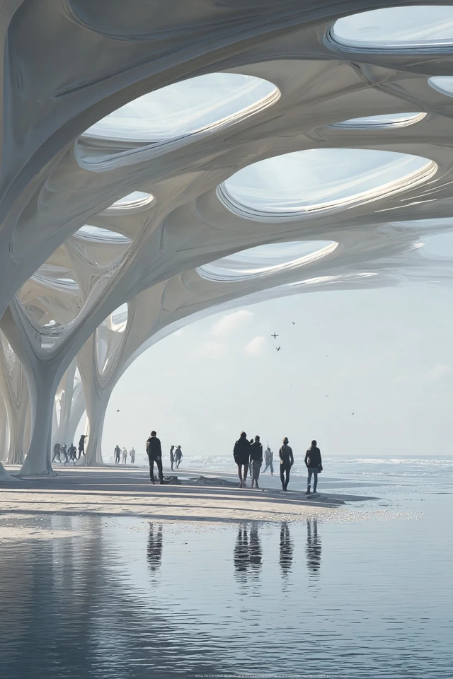 Alien Architecture on the Beach Photography