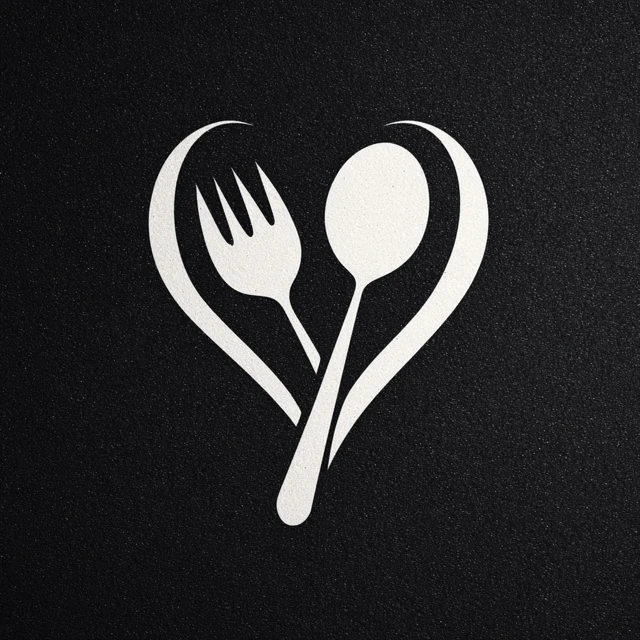 Fork and Spoon Heart Logo Design