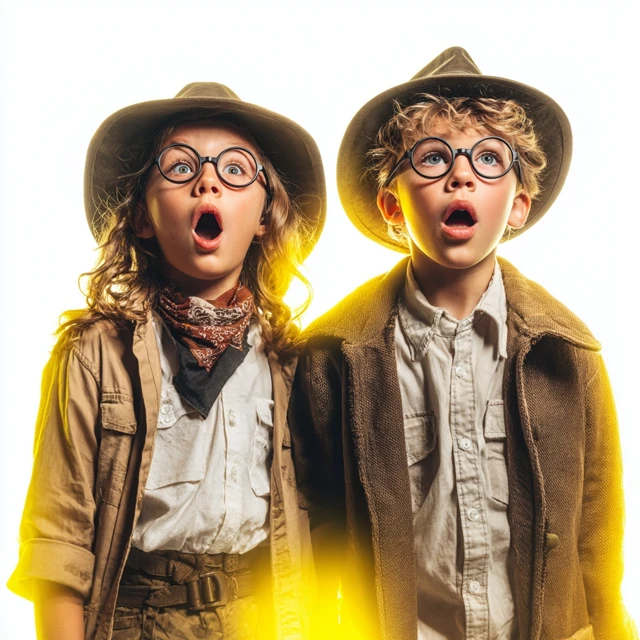 Adventurer Kids Surprised Jurassic Park Indiana Jones