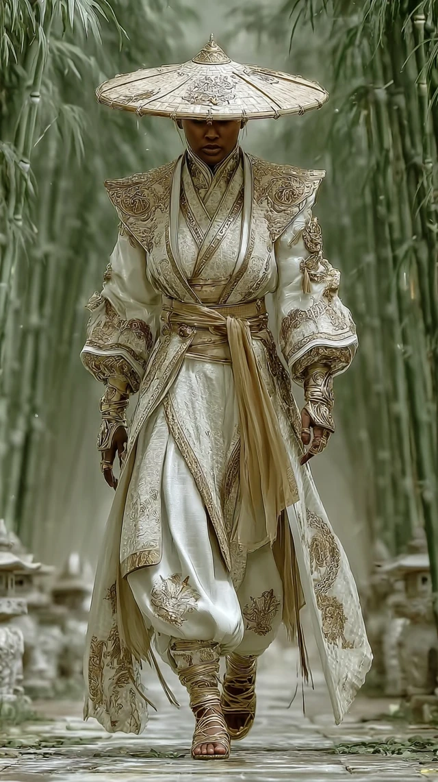 Ashrah Mortal Kombat Warrior in Asian Garden Digital Art
