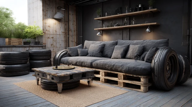 Garage Style Couch Pallet Furniture Design Ideas