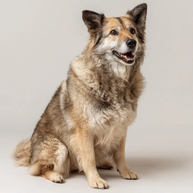 Mature Dog Studio Portrait