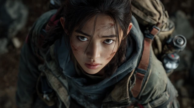 Ember Determined Teenage Girl Survival Portrait
