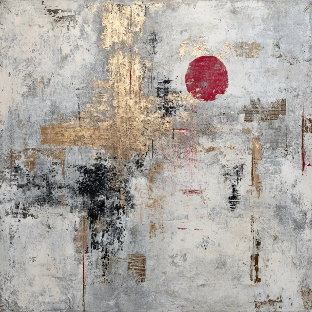 Wabi Sabi Abstract Painting Modern Art Decor