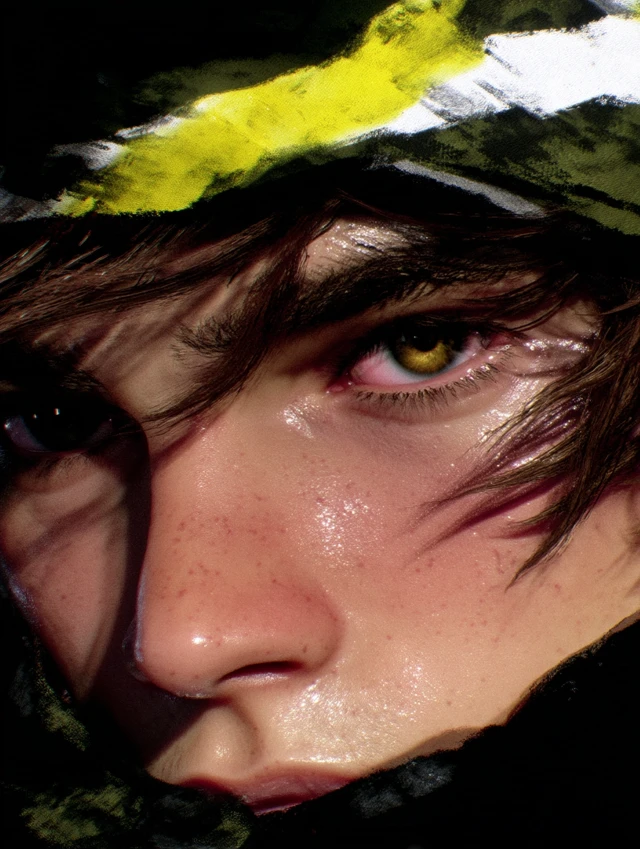 Cyberpunk Portrait with Sunglasses and Blue Hair