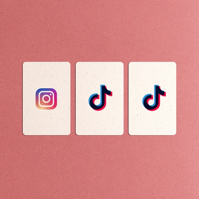 Instagram Facebook TikTok Logos Wabisabi Style