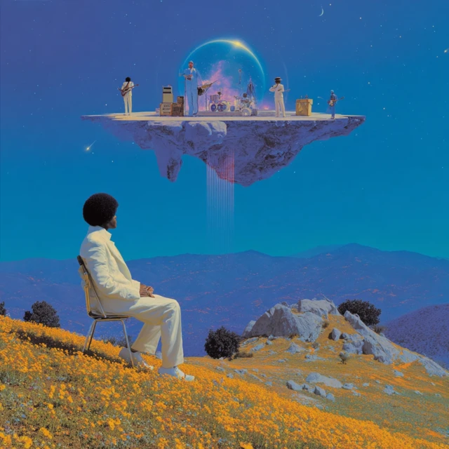 Surreal Album Cover Retro Afro Futuristic Dream
